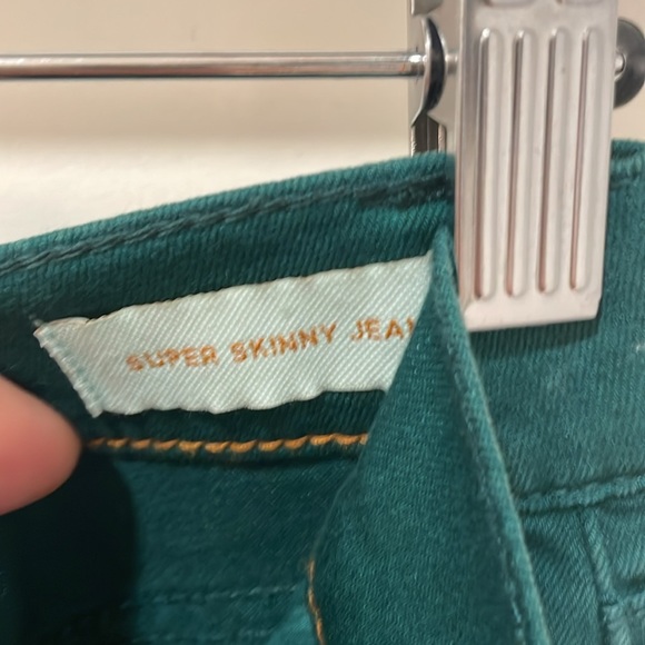 Green jeans by Tory Burch skinny fit with stretch nwt 195 size 32 denim - Picture 7 of 10